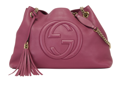 Medium Soho Chain Tote, &pound;595, Handbags, Purple, Leather, Front view